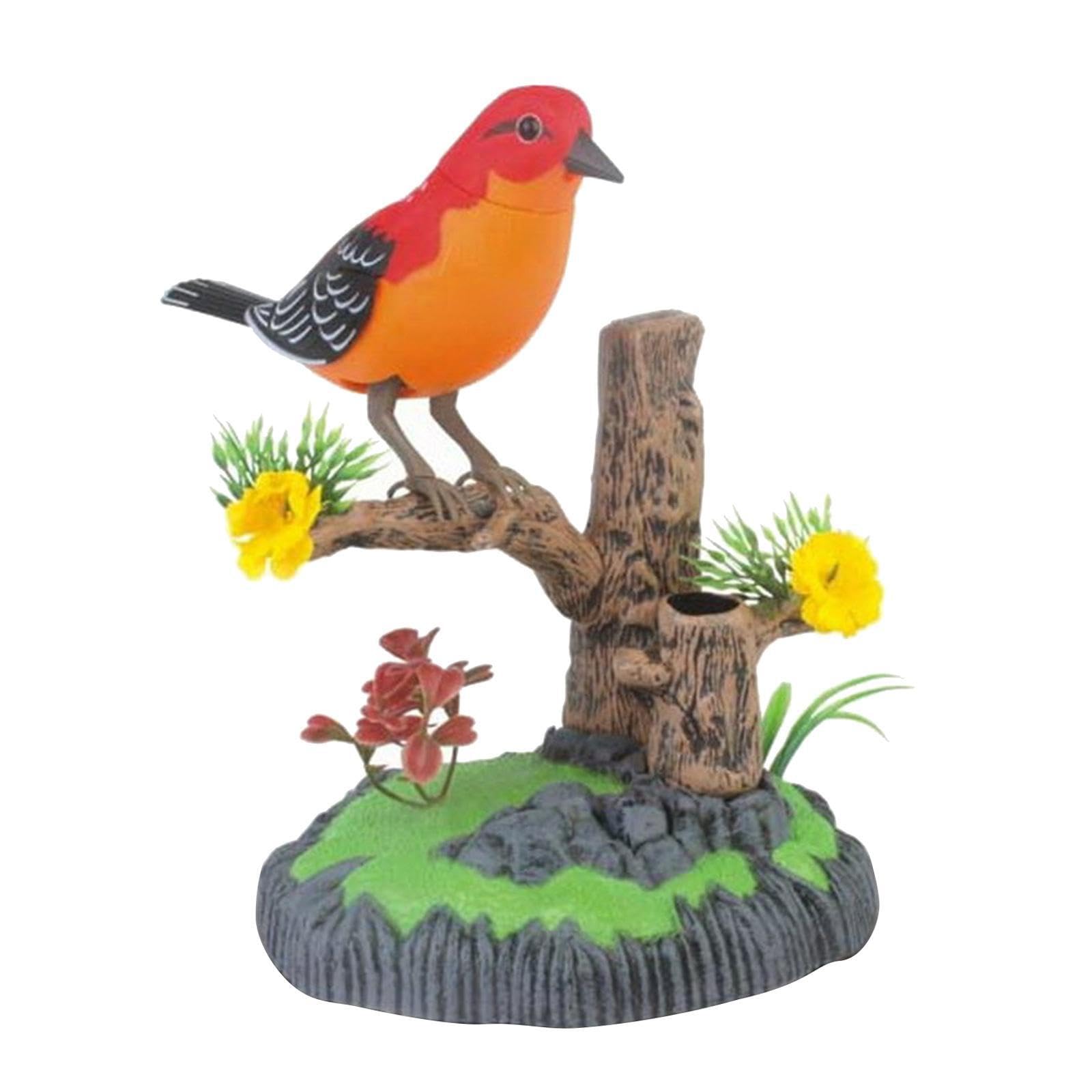 AMSLSIU Voice Activated Chirping Bird With Pen Holder Creating Pleasant Atmosphere And Aesthetic Pleasures On Desks Chirping Bird W/Motions Sensor Activation