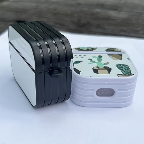 Miniatura 2 de 5 fundas de plástico duro de sublimación compatibles con AirPods 1 y AirPods 2, estuche en blanco para regalo, cajas de impresión personalizadas con