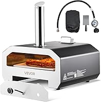 Vista 1 de VEVOR Horno de Pizza de Doble Combustible al Aire Libre, Horno de Pizza de 16 Pulgadas de Leña y Propano, Horno de Pizza Portátil de Pellets