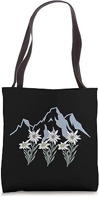 Mountains Switzerland Alps Edelweiss basket alpine flower Tote Bag