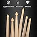 WOGOD 5A Drum Sticks Classic Drumsticks Wood Tip Drumstick 3 Pair