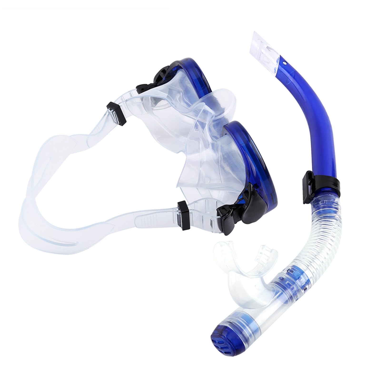 Gegong Snorkeling Juego de máscara de Buceo para Adultos Combo de Tubo de respiración | Lente de Vidrio endurecido | Portavoz de Silicona | Diadema de Cuadro de PVC | Correa Ajusta