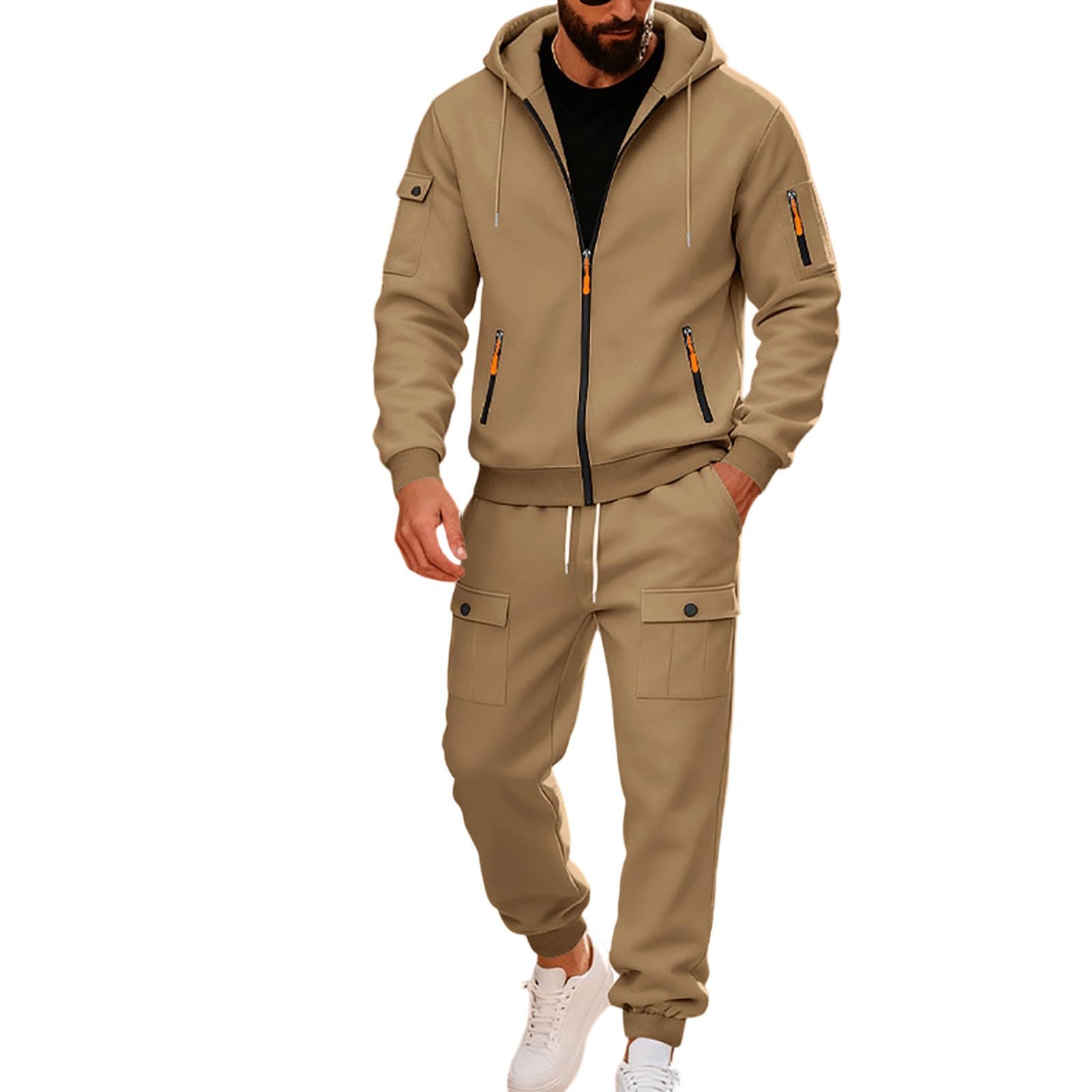 Chandal Hombre Completo Sudaderas con Capucha Térmico Otoño Invierno y2k