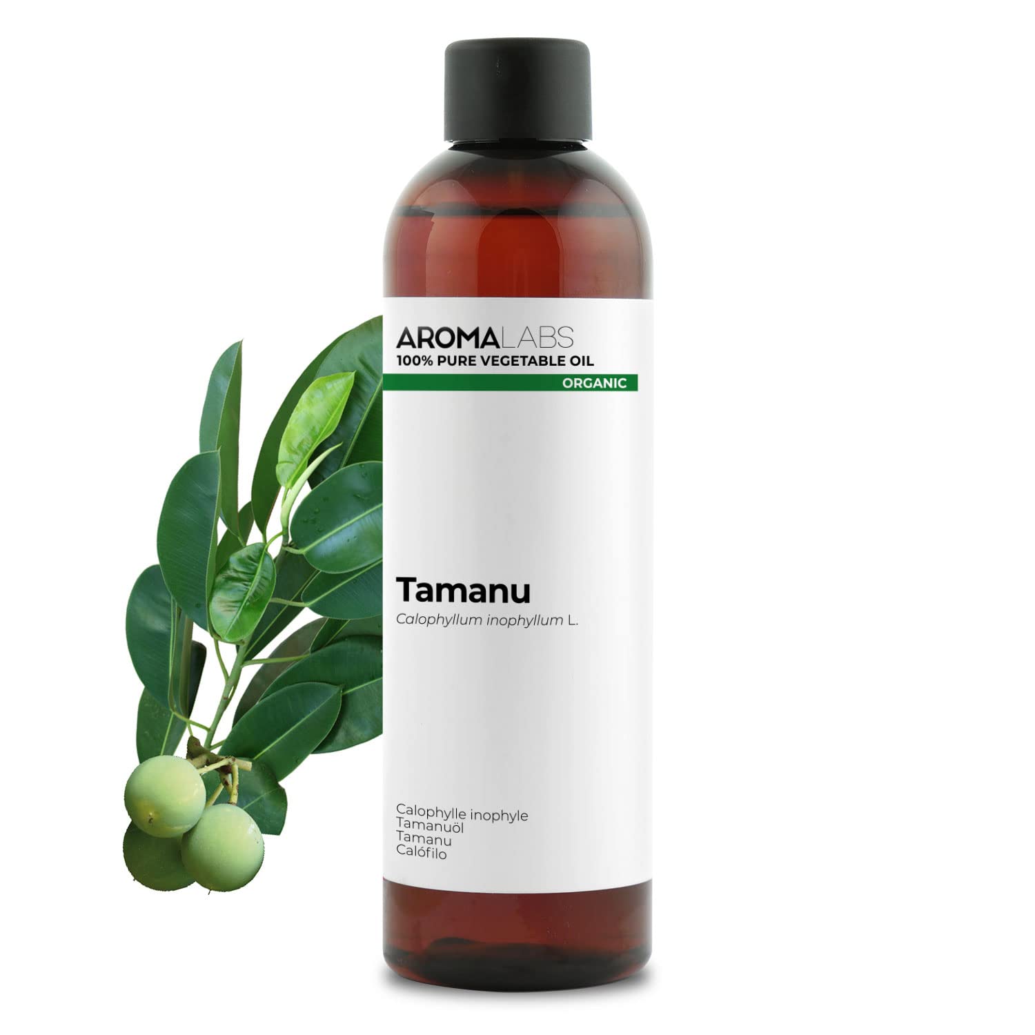 100% Organic cold pressed Tamanu oil - 250ml - Pure, Natural, from organic farming