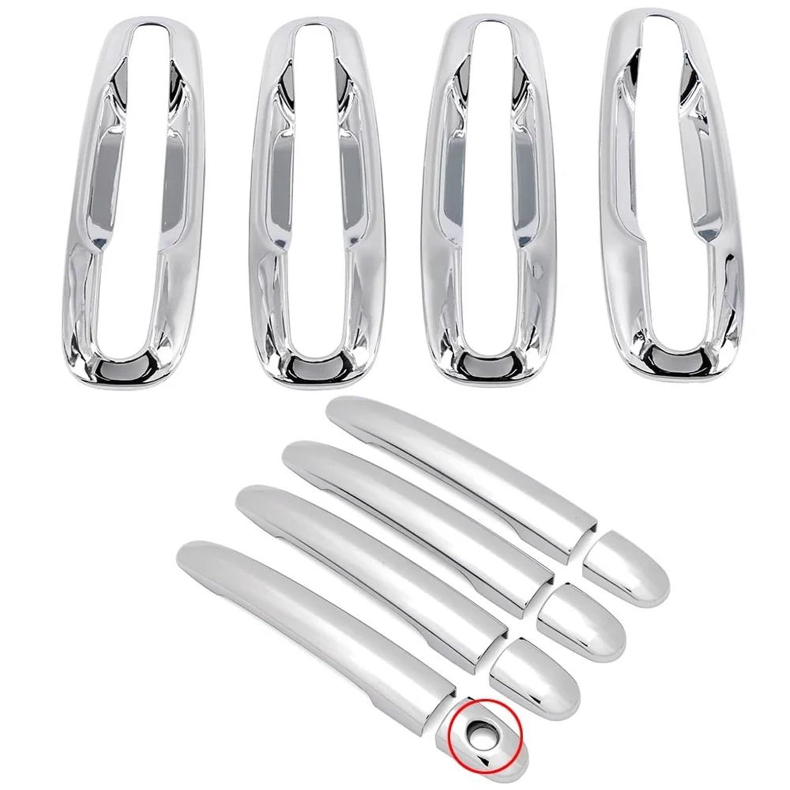 YSDSLS Sleek Door Handle for Estate 2004 2005 2006 2007 2008 2009 Chrome Side Door Handle Cover & Door Bowl Cover Trim Car Styling