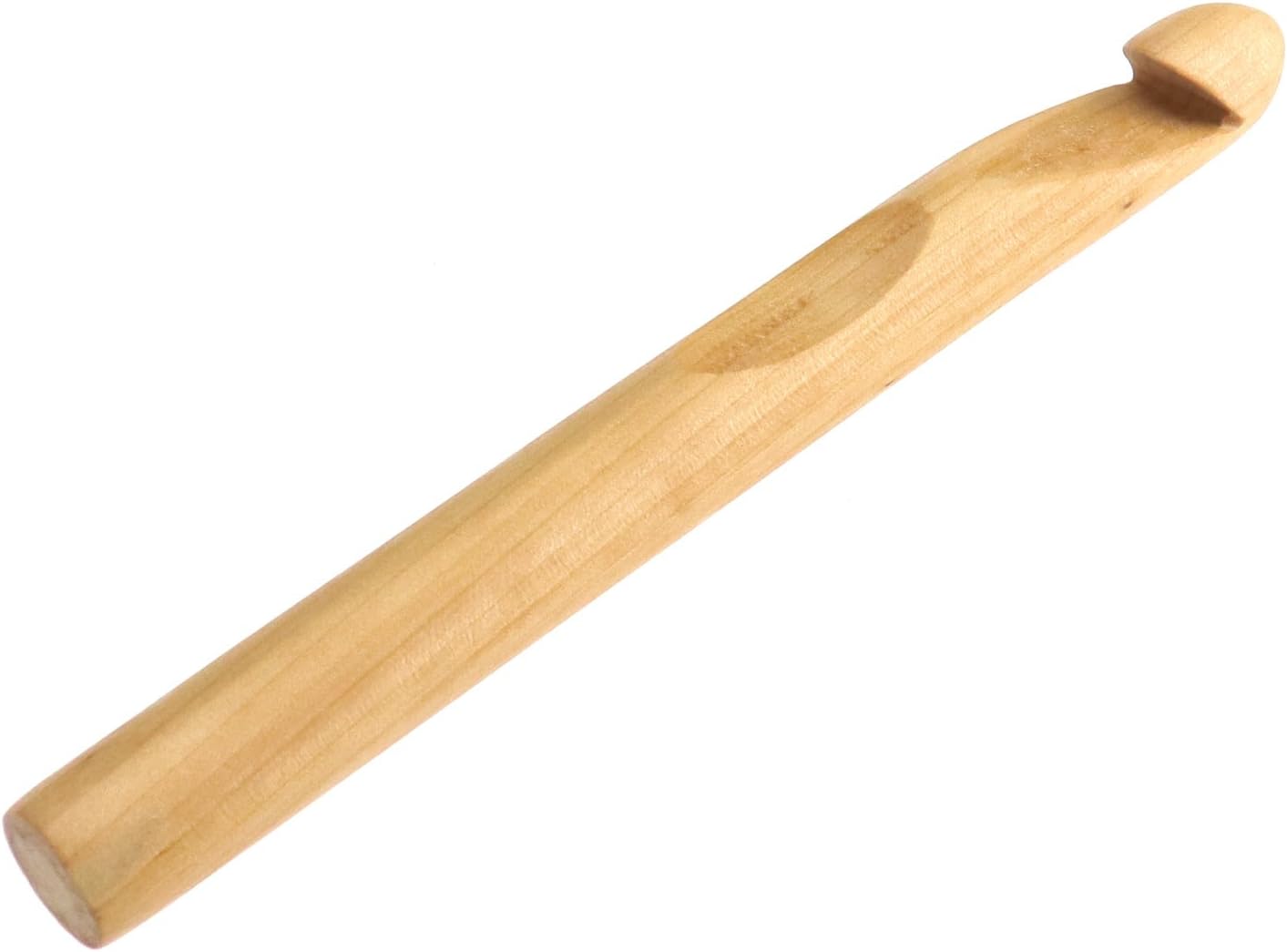 YINETTECH Jumbo Bamboo Handle Crochet Hook Knit Weave Yarn Craft Knitting Needle 20mm 1pc, Brown