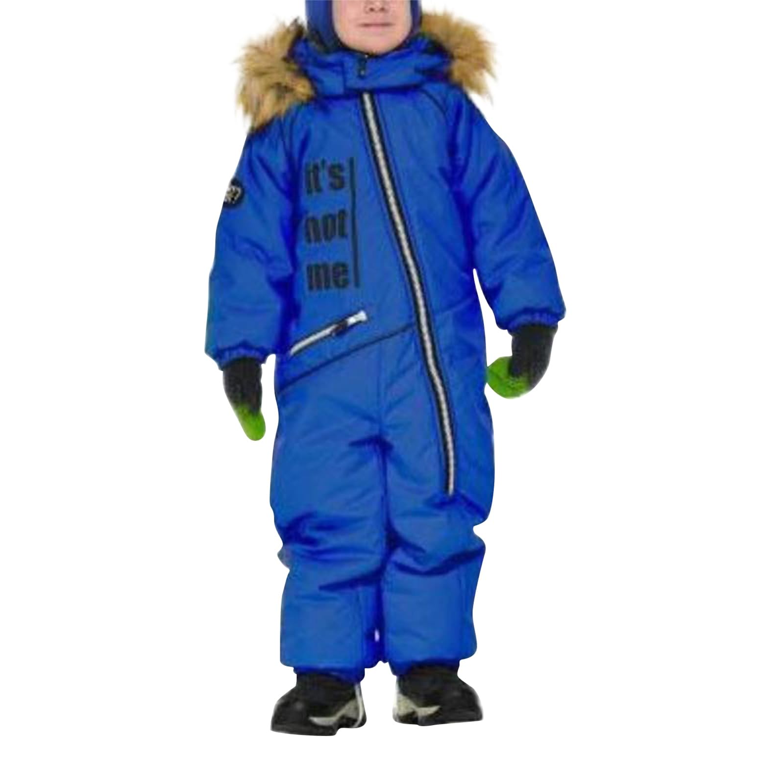 Tute da Neve Bambino e Ragazzi, Tuta da Neve di un Pezzo Bambini Invernale Outdoor Antivento,Tute da Sci Bambine e Ragazze, Apertura con Cerniera, Calda, Impermeabile e Traspirante, con Cappuccio