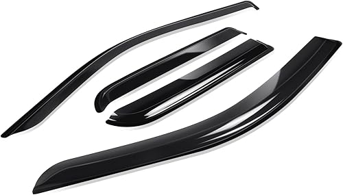Miniatura 10 de 4 unidades de deflector de ventana con cinta para ventana, protector de lluvia compatible con Dodge Durango Chrysler Aspen 04-09, acrílico