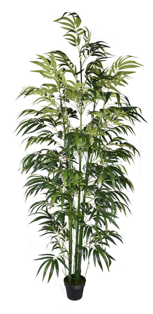 YATAI Nearly Natural Artificial Bamboo Plant 2.4 Meters High Bamboo Tree Fake Plant with Plastic Pot & Moss Grass for Home Garden Decoration – Fake Tree – Artificial Plants
