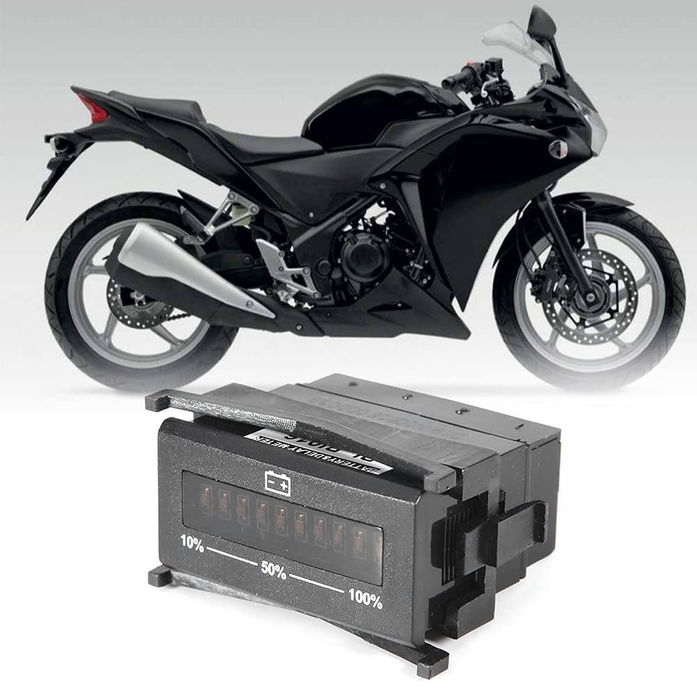 Indicador LED de Capacidad de Batería de 10 Segmentos, Medidor de Voltaje Automático para 12 V, 24 V, 36 V y 48 V, IP65, para Carritos y Motocicletas
