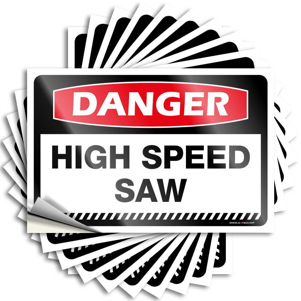 Toolbox High Speed Saw Stickers & Decals 10 Pcs Inappropriate Stickers Funny Street Signs (8 x 12 cm)