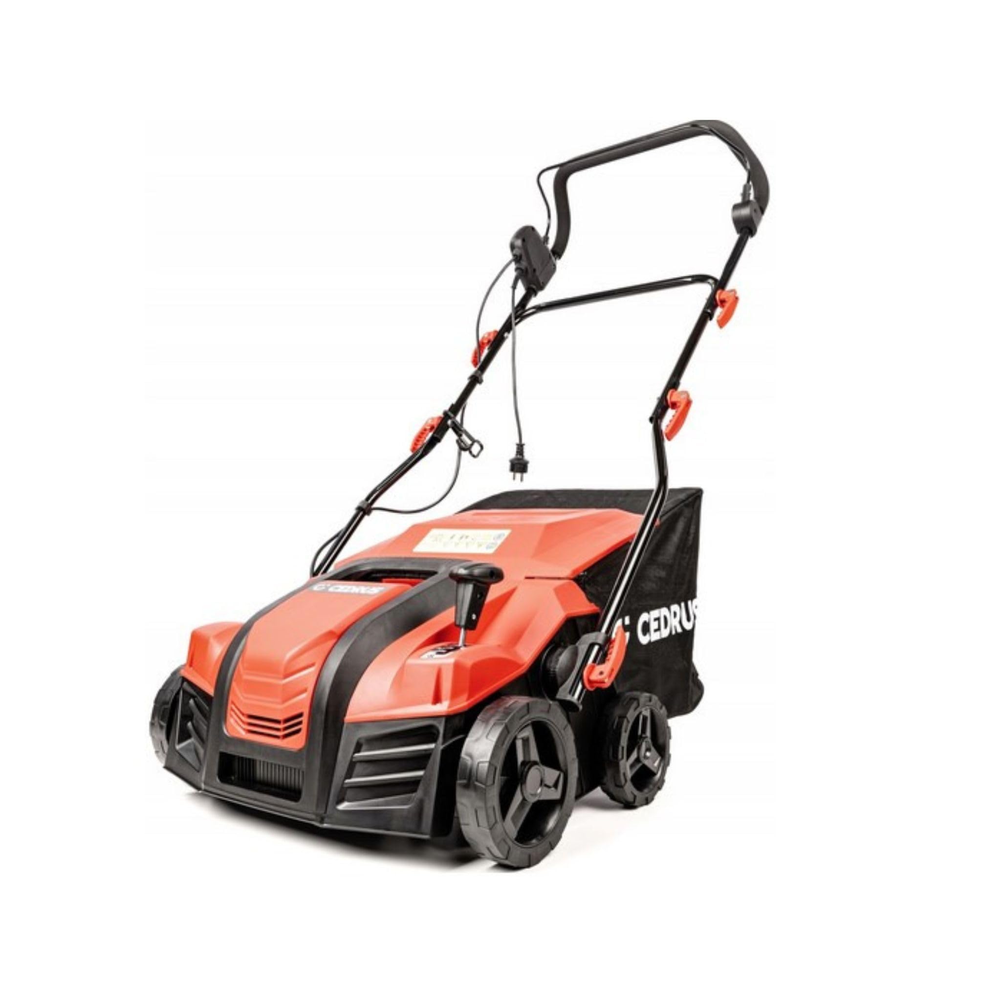 CEDRUS WE40 Scarificateur électrique 2 en 1 2000 W, largeur de travail 40 cm, panier collecteur de 55 l, réglage de la profondeur sur 6 niveaux, pour gazon jusqu'à 1500 m²
