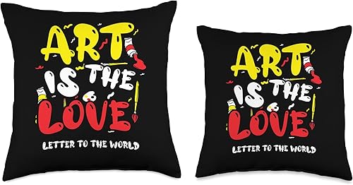 Miniatura 3 de DesignsByJnk5 Art Dreams' Artistic Echo Love Letter to The. Art - Almohada de 18 x 18 pulgadas, multicolor