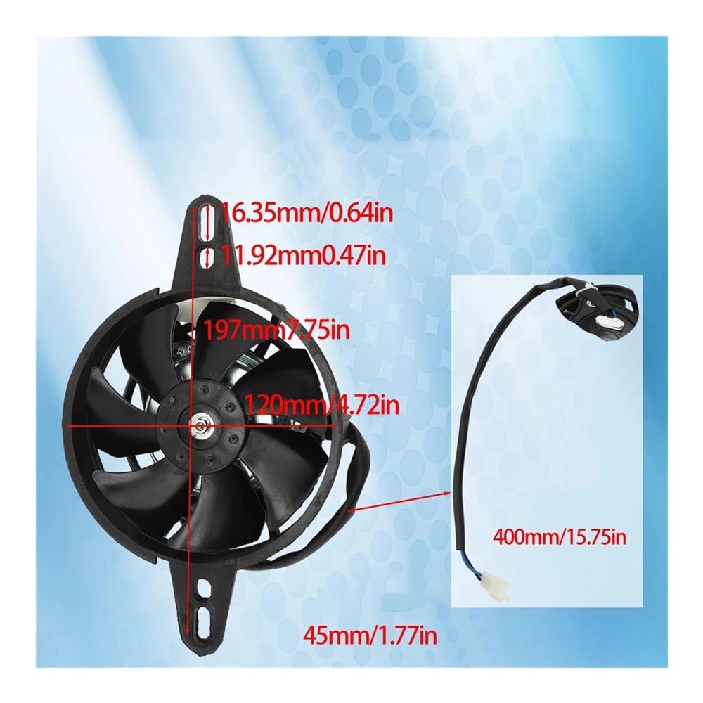Ventilateur radiateur Pour 200cc 250cc Dirt Bike, Motocross ATV