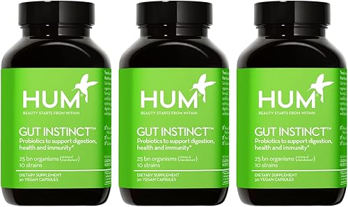 Miniatura 9 de HUM Gut Instinct (suministro para 30 días)  Probióticos diarios para la salud digestiva para mujeres y hombres  Lactobacillus + cepas de