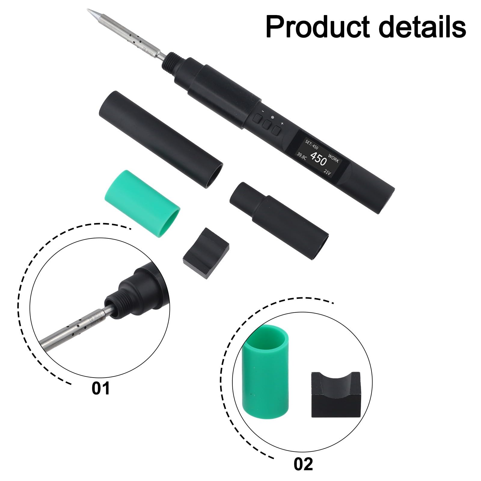 Penna di saldatura intelligente PTS200, 22 V 5,5 A, per display