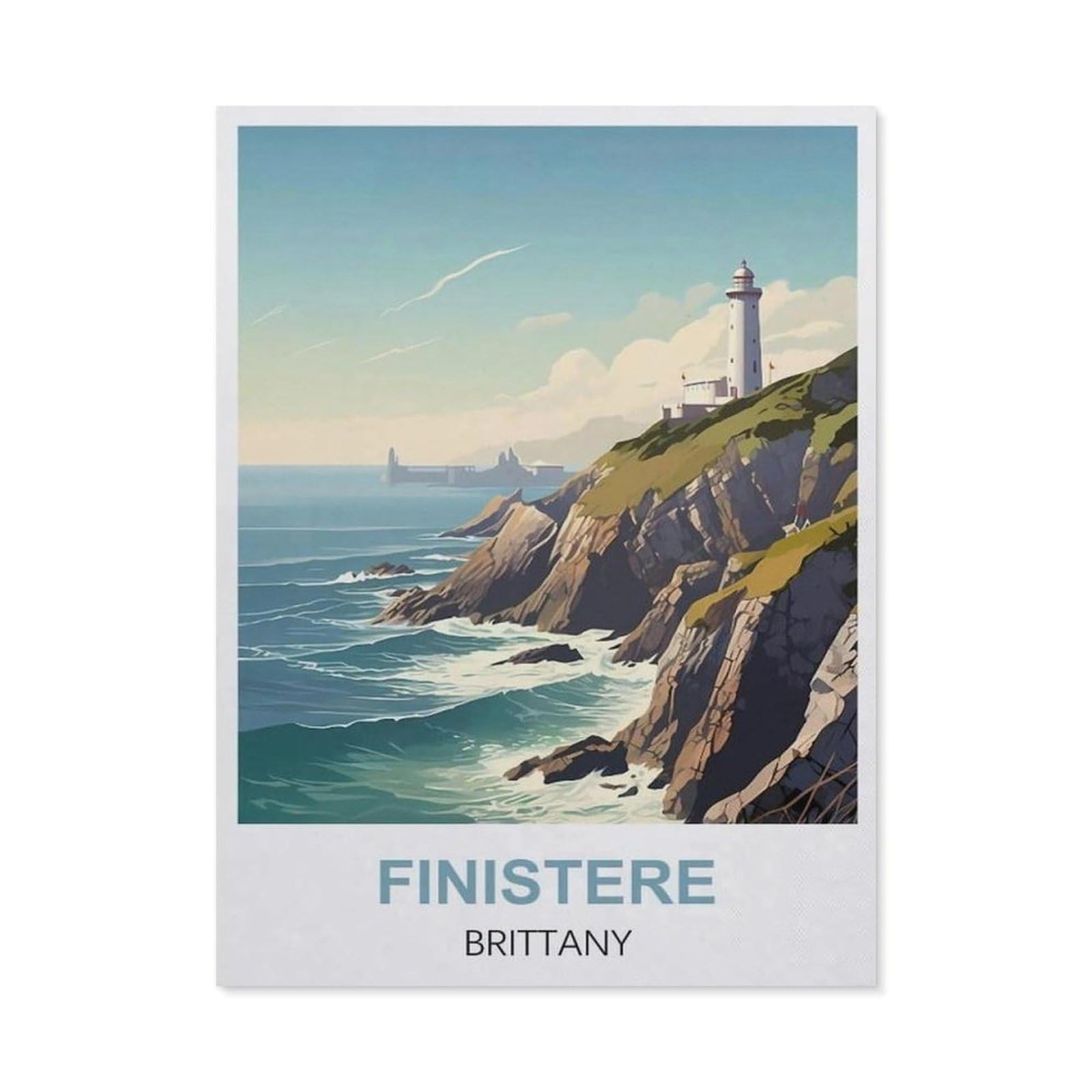 Metal Sign Tin Sign，Finistere Brittany(15x30cm）