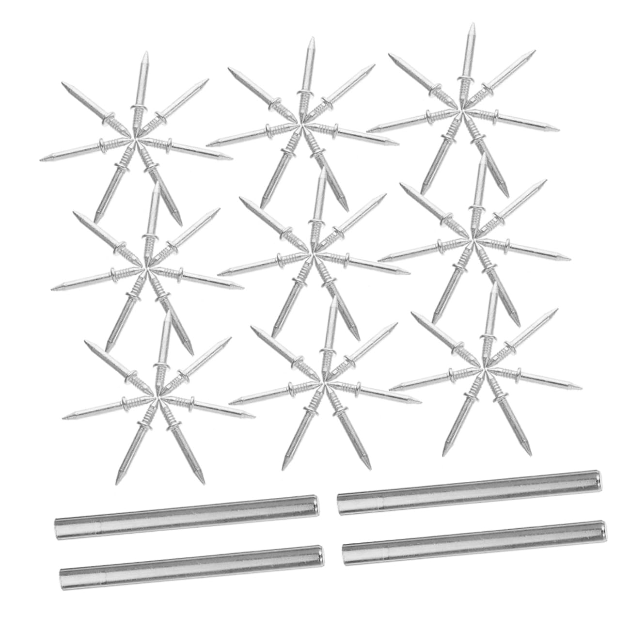 HOMSFOU 200pcs Double Head Nails Seamless Claw Nails for Home No Damage Wall Double Sided Edging Quick Installation