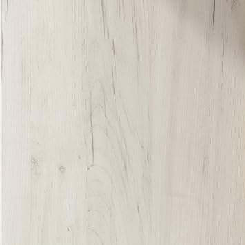 Homestyle4u Kitchen Unit 200 cm without Electrical Appliances – Modern Kitchen Cabinet with Lots of Storage Space and Worktop in White and Wood Look – Fitted Kitchen Compact