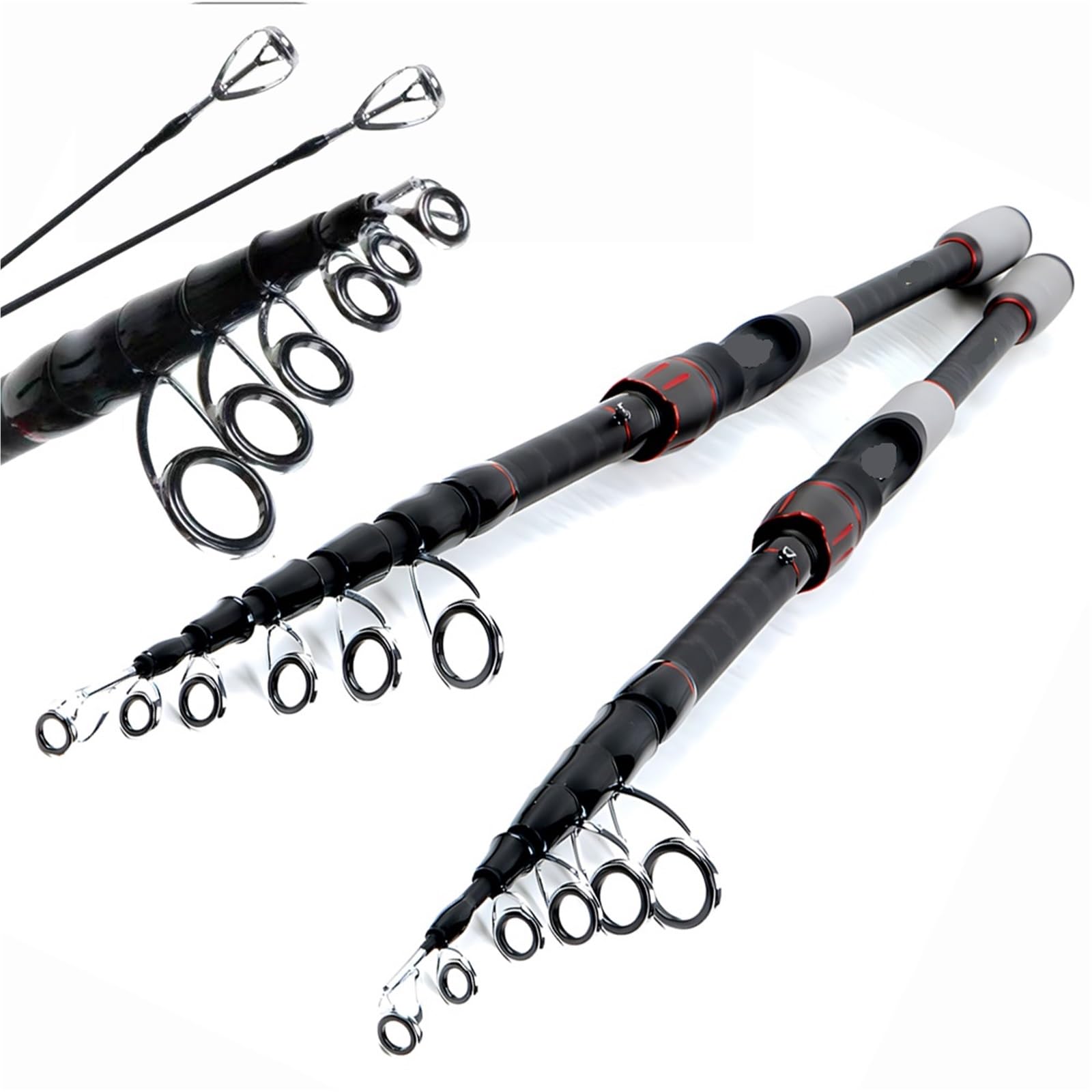 Canna da pesca Canna da pesca spinning ultraleggera 1,8-3,0 m 6-7 sezioni Asta baitcasting con manico in EVA Peso esca 8-18 g