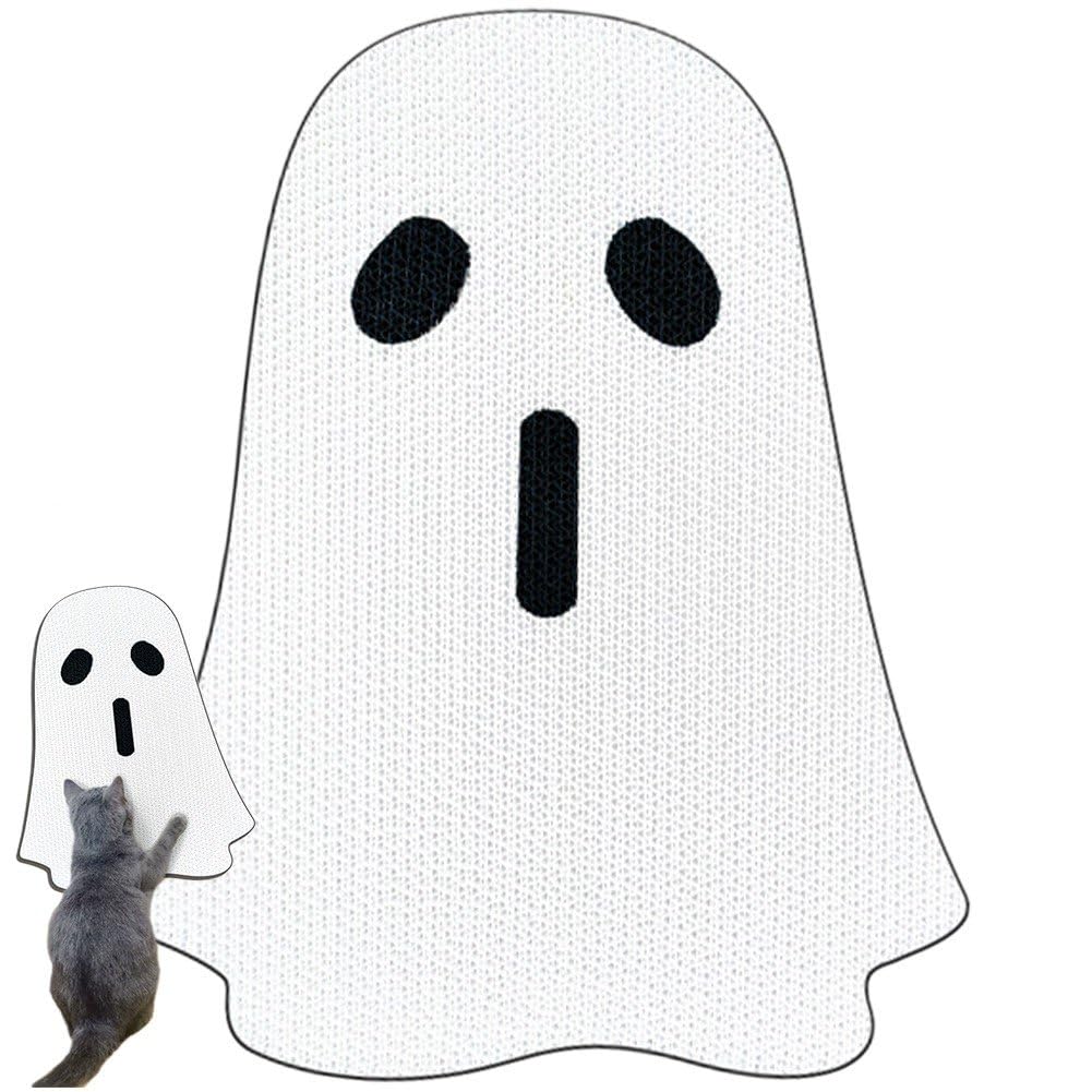 Lpitoy As Shown Halloween Ghost Cat Scratcher Board Cat Scratching Pad For Cats Grinding Claw Climbing Toy Furniture Protector Halloween Cat Scratch Board