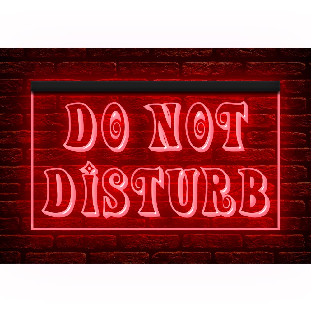 120190 Do Not Disturb Meeting Office Display LED Light Neon Sign (12" X 8", Red)