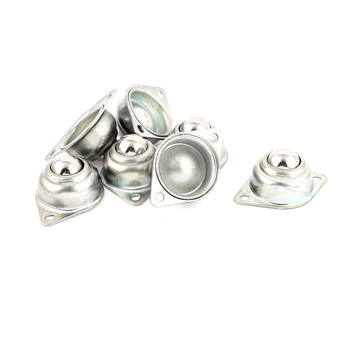 Silver Tone Flange Mounting Ball Transfer Units Conveyor Roller 7pcs