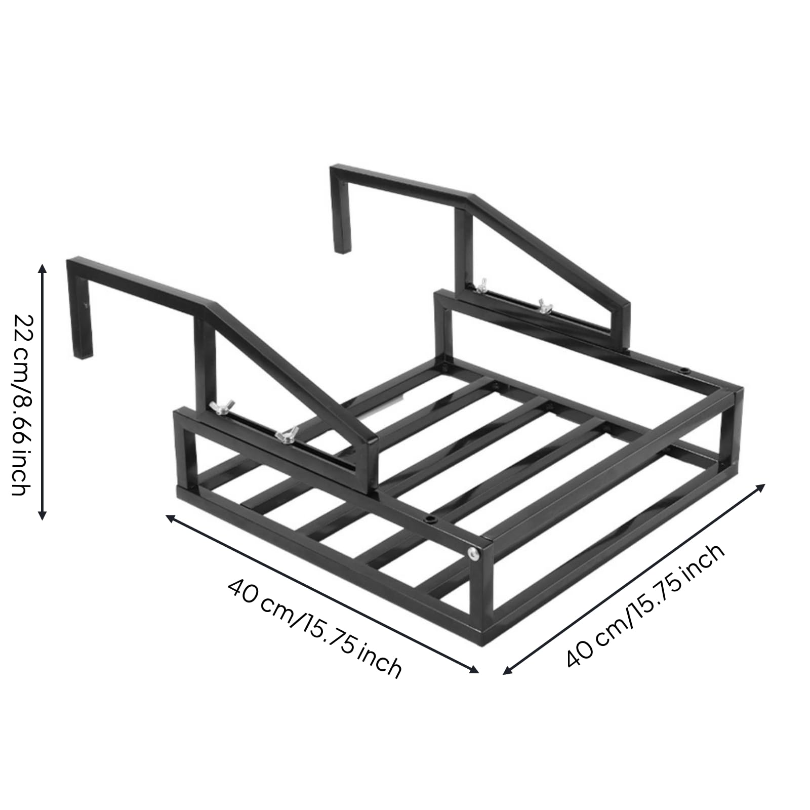 Stendino da Ringhiera Salvaspazio Scaffale da Balcone Antiruggine Portavasi Ringhiera per Famiglie, Terrazzo