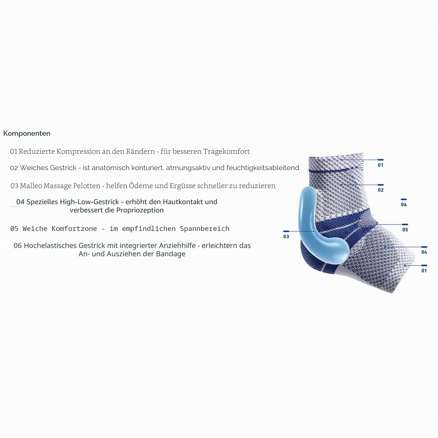 Sprunggelenkbandage Bauerfeind MalleoTrain beige links 3