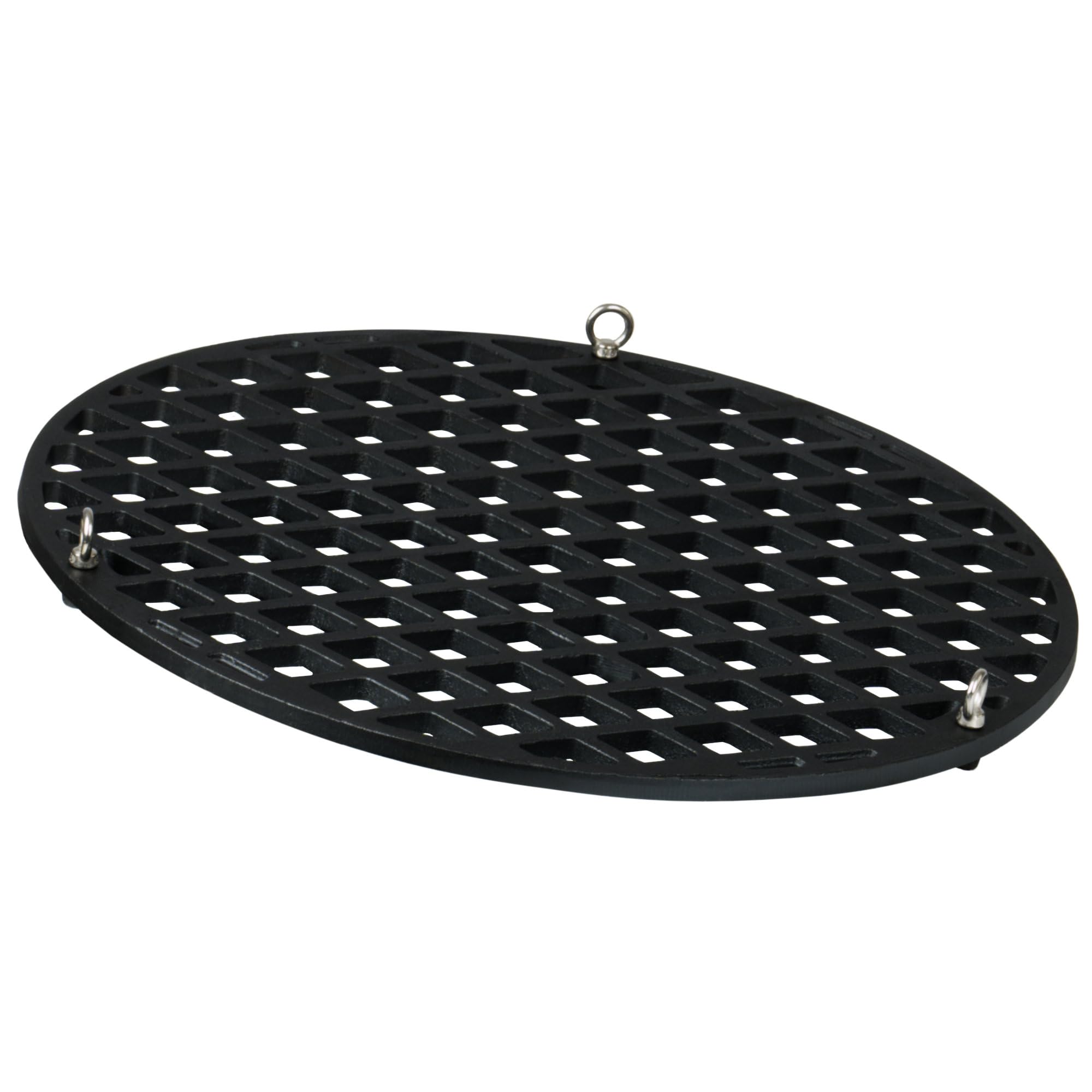 BBQ-Toro Żeliwny ruszt do grillowania, okrągły, Ø 54 cm, już wypalony, wstępnie wypalony, ruszt do użytku na zewnątrz, ruszt do grillowania z zawieszeniem linowym, wiszący ruszt do grilla obrotowego