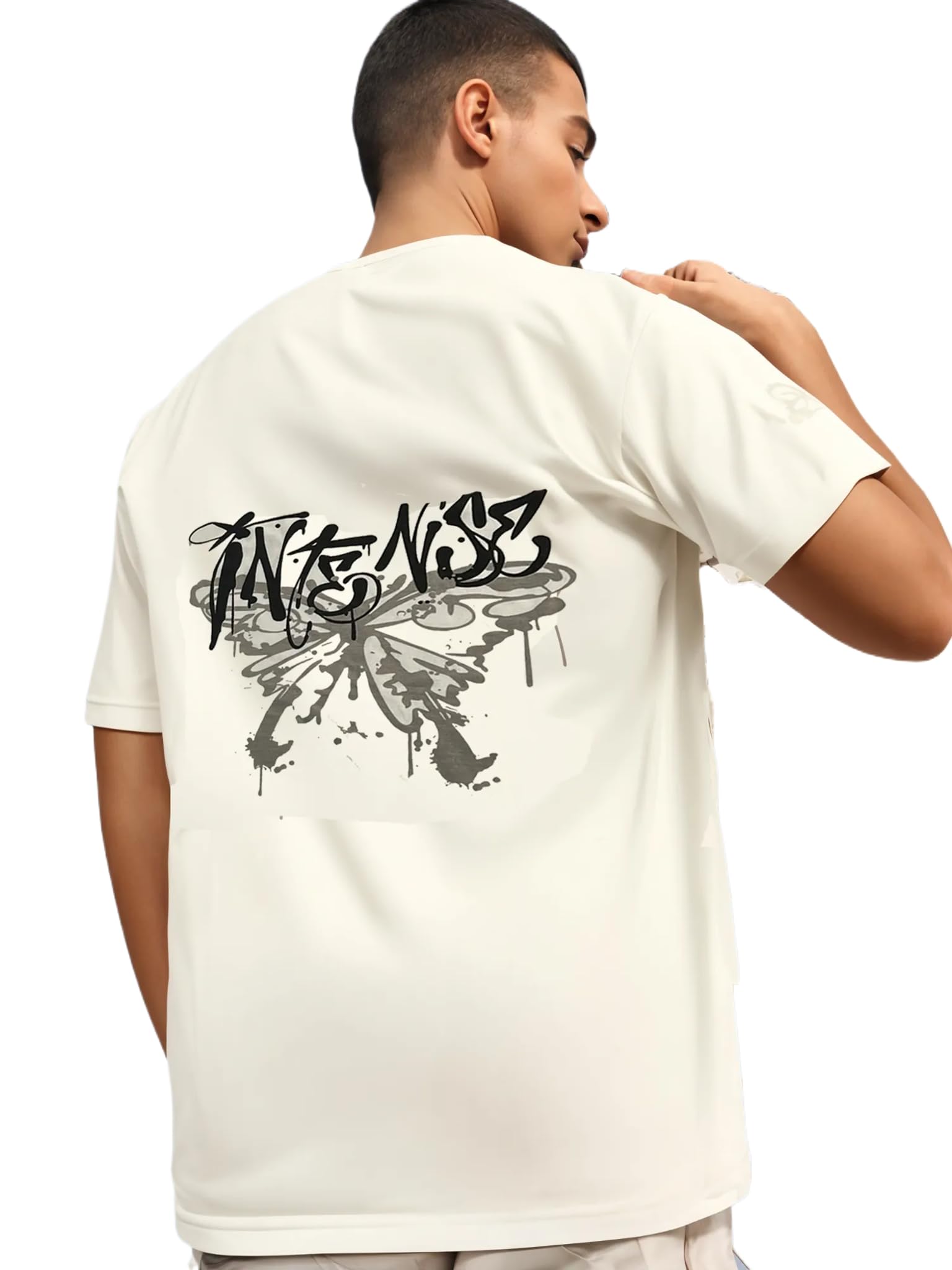 mack jonney Oversized | Loose Fit | Half Sleeves 100% Cotton Round Neck Printed T-Shirt for Men-MACK187-picture-26