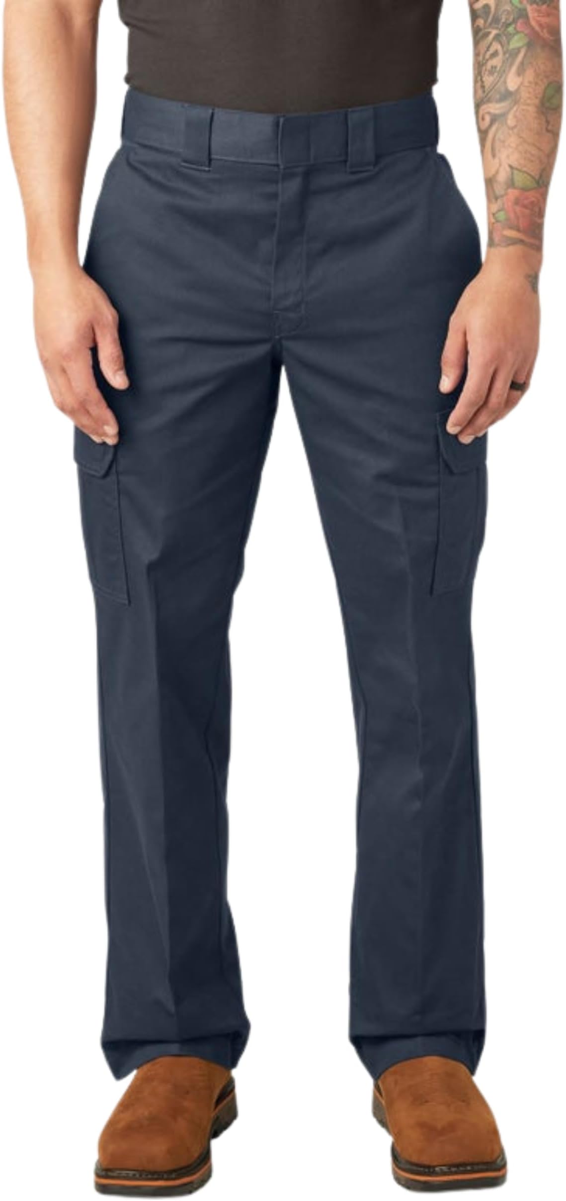 Dickies Occupational Workwear LP337BK Cotton Relaxed Fit Men's Industrial Cargo Pant with Straight Leg, Black