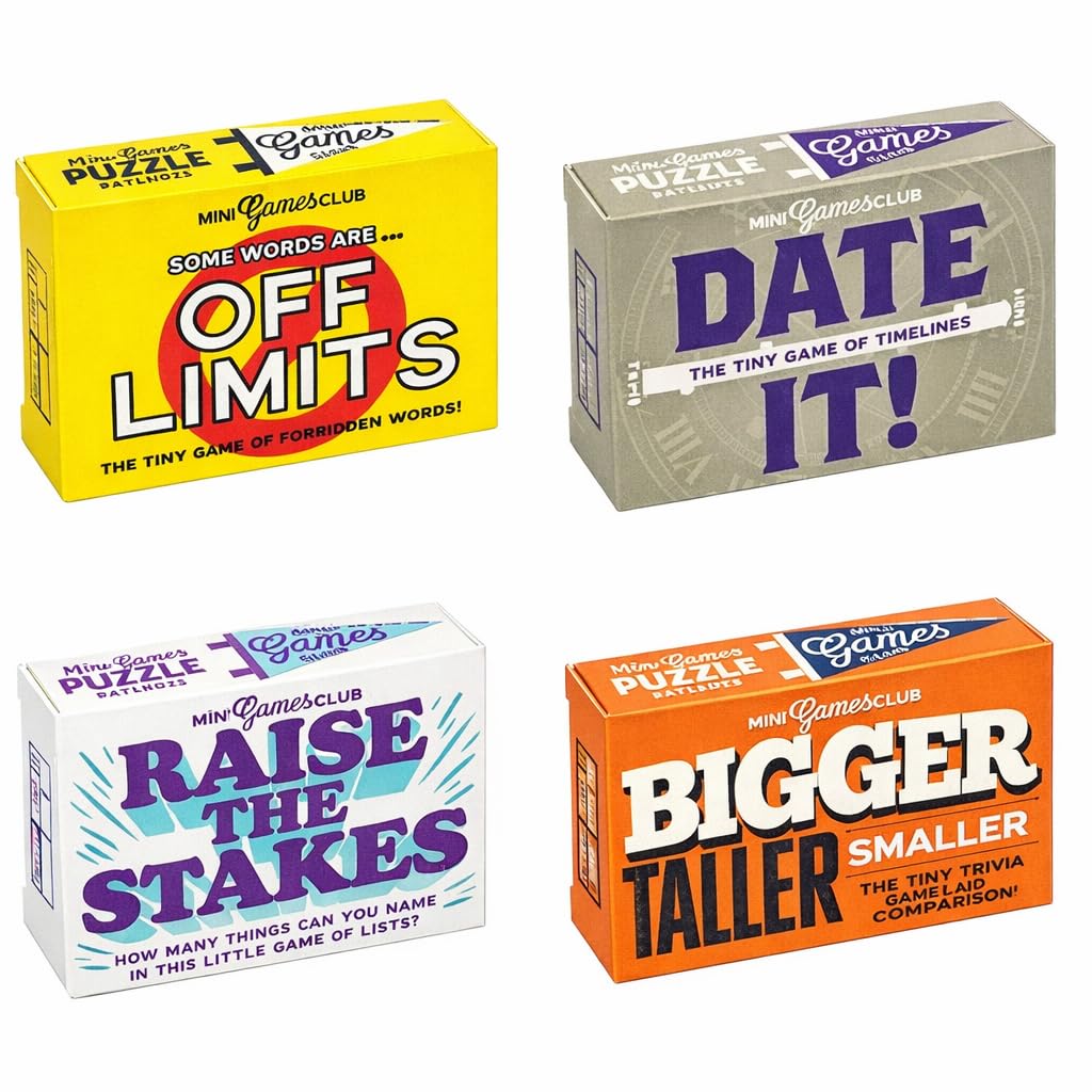 Crackers Ltd Mini Card Games in a Matchbox, Assorted Themes, 50 Cards, Family Fun, 7 x 4.5 x 2cm