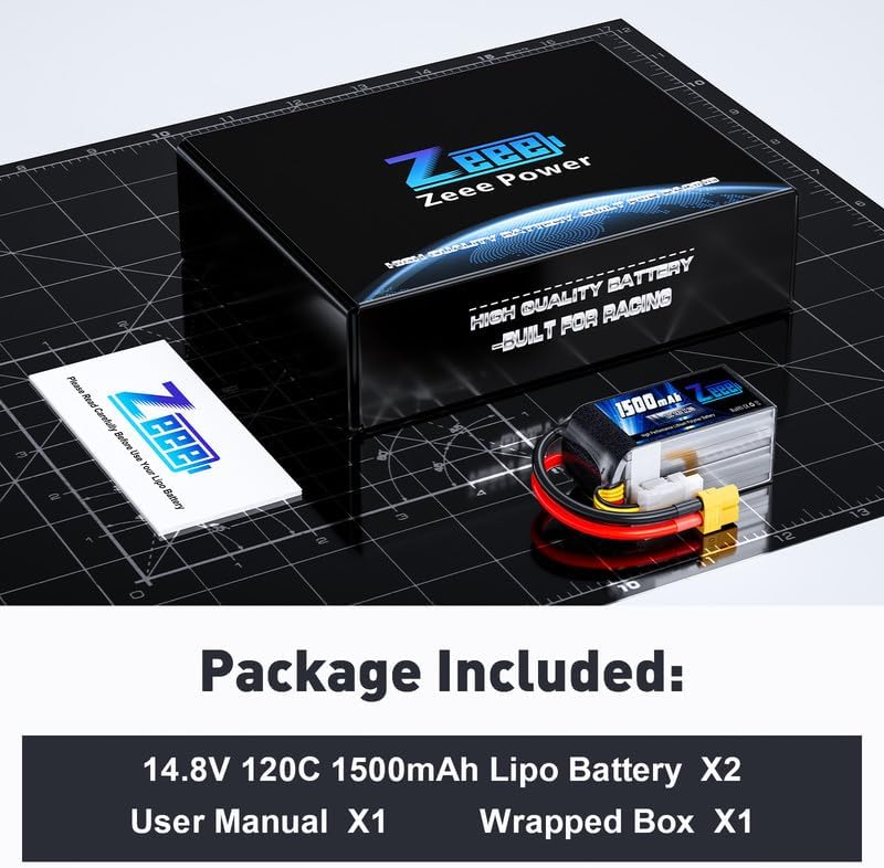 Miniatura 6 de Zeee 4S Lipo Batería 1500mAh 14.8V 120C Batería de grafeno con enchufe XT60 para FPV Drone Quadcopter Helicóptero Avión RC Barco RC Car RC Modelos
