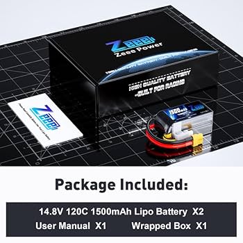 Amazon.com: Zeee 4S Lipo Battery 1500mAh 14.8V 120C Graphene