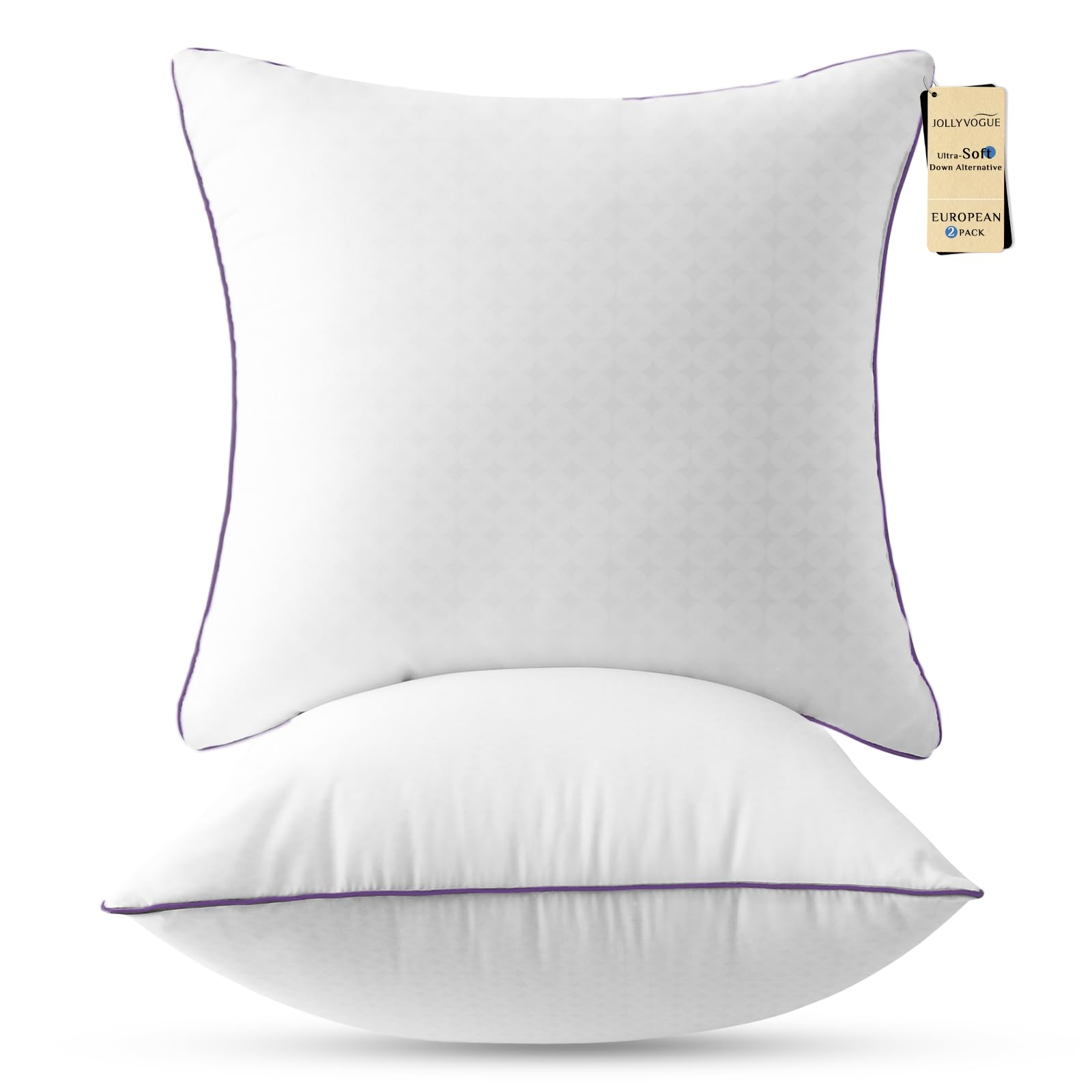 JOLLYVOGUE Euro Size Pillows Set of 2