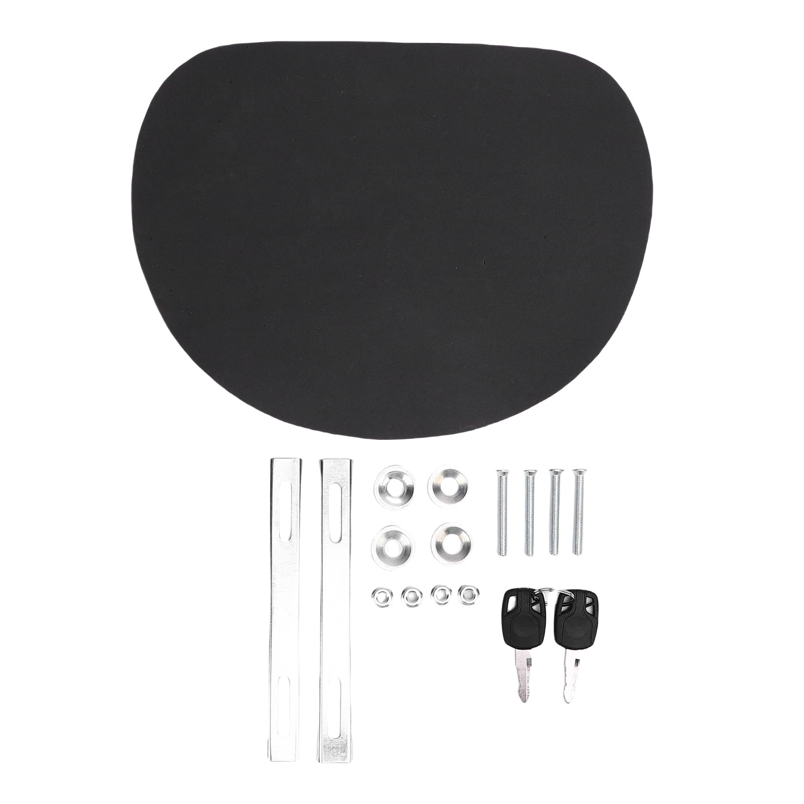 Aramox Bauletto per Moto Bauletto per Scooter per Scooter 35L ABS con Serratura Impermeabile con Schienale con Striscia Riflettente per (BLACK)