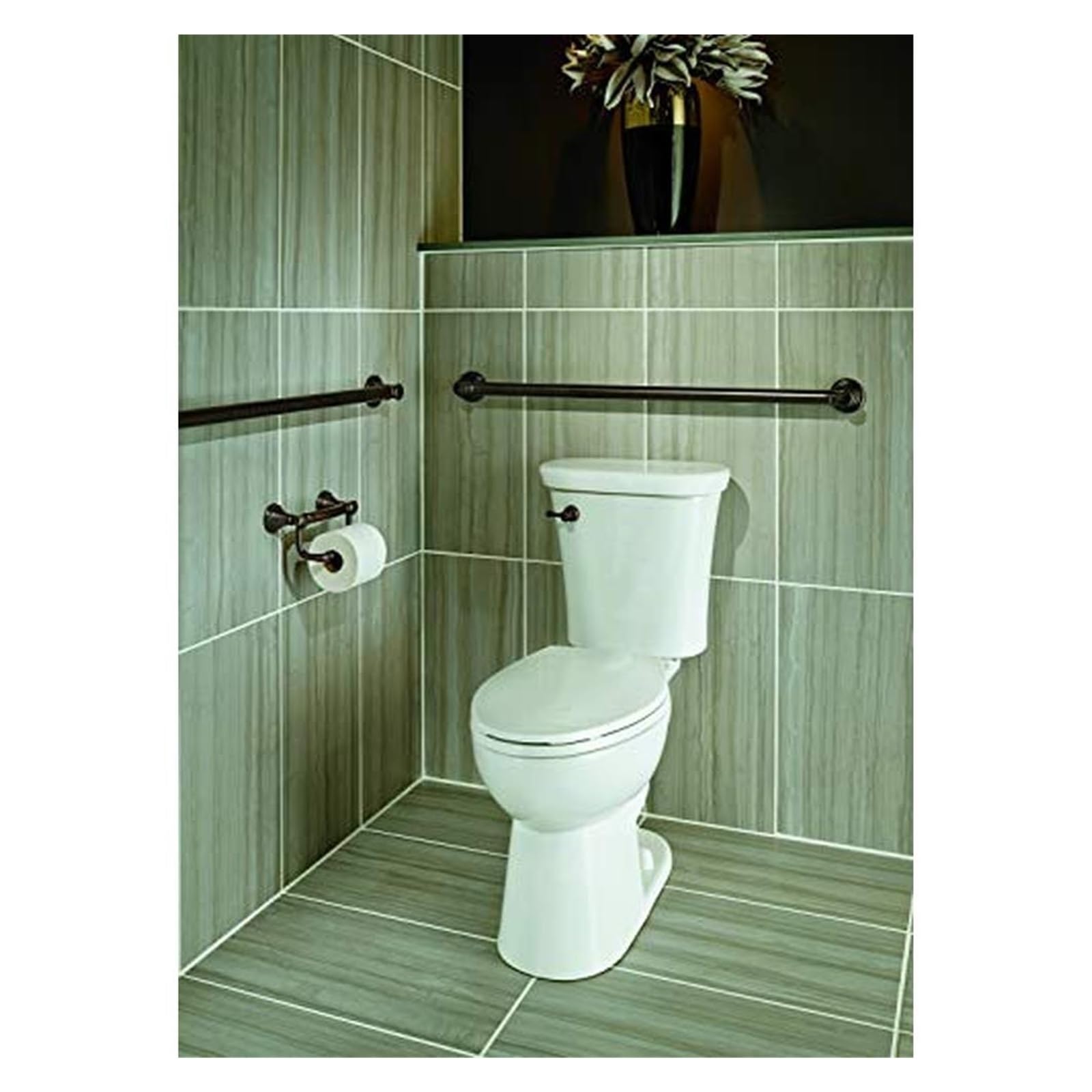 Haltegriff Für Badezimmer Dekorativer Haltegriff 24 Zoll Unterstützung 450lbs Dusche Toilette Badezimmer Balance Edelstahl Zink Horizontal Für Senioren