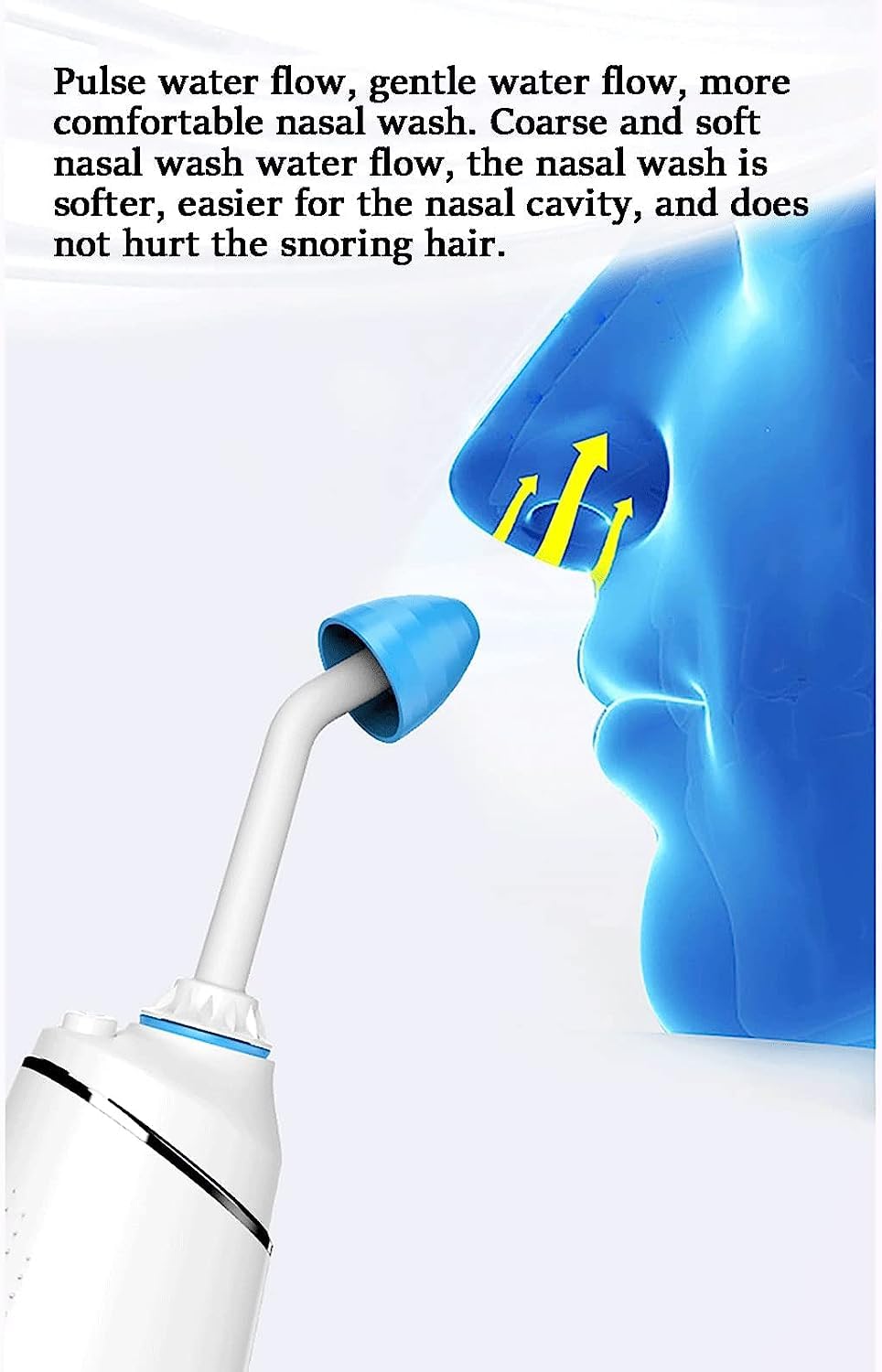 Kit per risciacquo sinusale, Neti Pot Elettrico, risciacquo nasale Portatile a impulsi Kit per risciacquo sinusale Sistema di Lavaggio nasale con Display Intelligente OLED per irri