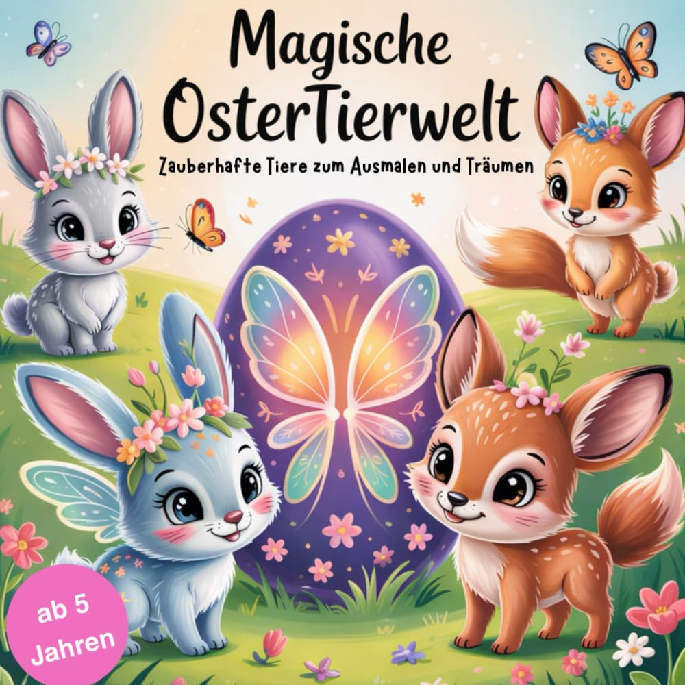 Magische Ostertierwelt - Ausmalbuch für Träumer ab 5 Jahren mit 50 zauberhafte Ausmalseiten