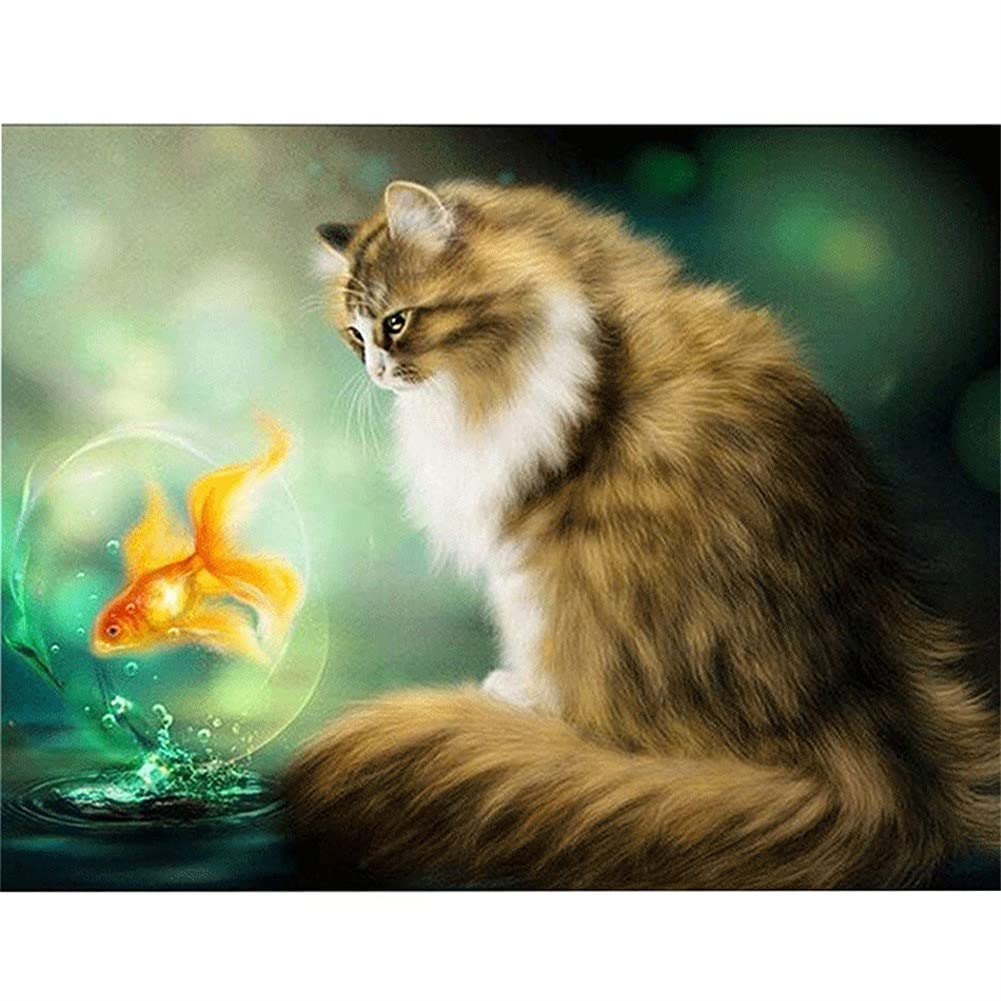Kit complet de peinture au diamant chaton pour reduire le stress via le loisir creatif 5D