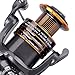 PLUSINNO HongYing Series Fishing Reels Spinning Freshwater Saltwater with 5.2:1 Gear Ratio Metal Body Left/Right Interchangeable Collapsible Handle Spinning Fishing Reel(Fishing Reel)