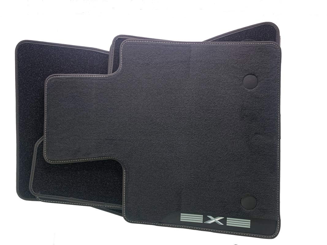 Tappetini Auto In Velluto Per BMW X3 E83 (2004-2010) - Set Anteriore Da 2 Pezzi - Realizzati Su Misura Per La Tua Auto