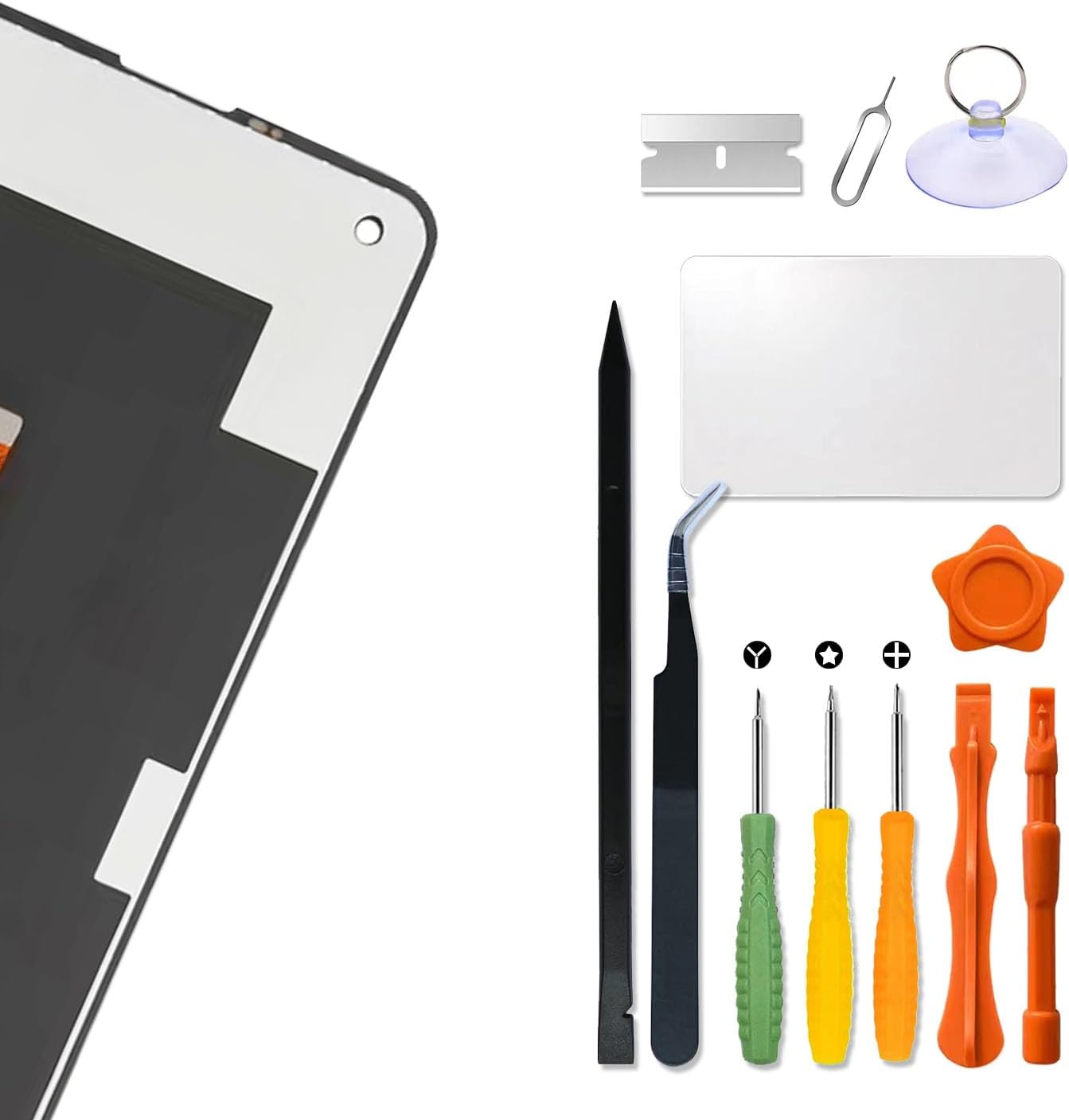 Repair kit contents for screen replacement