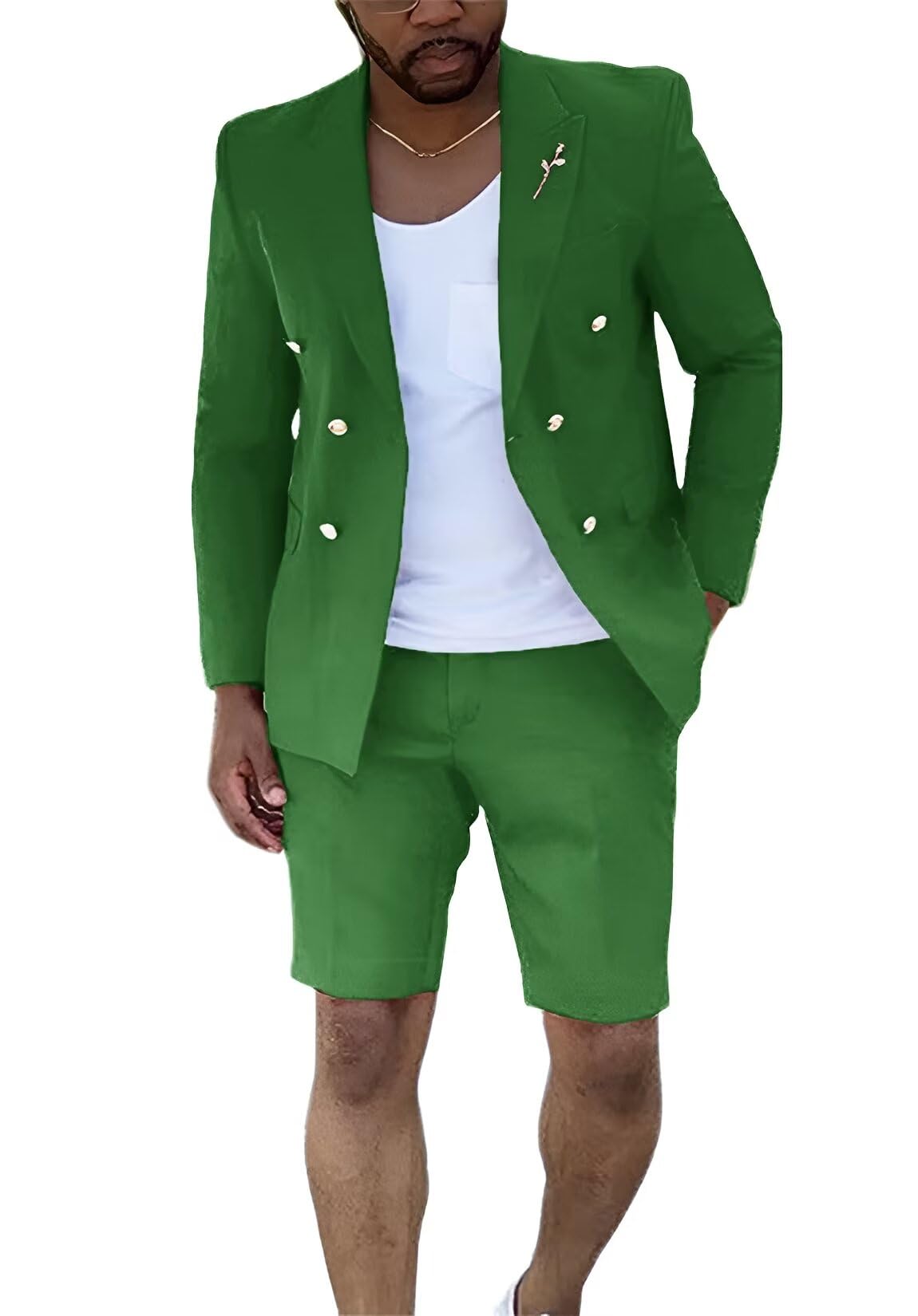 Short Suits for Men 2 Piece Summer Mens Suit Beach Wedding Tuxedo