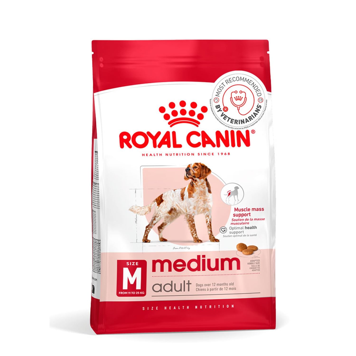 Medium Adult Dog Food, 4 Kg, Dry Food, Provides Muscle Mass, Supports Complex Natural Defense & Optimal Health Support