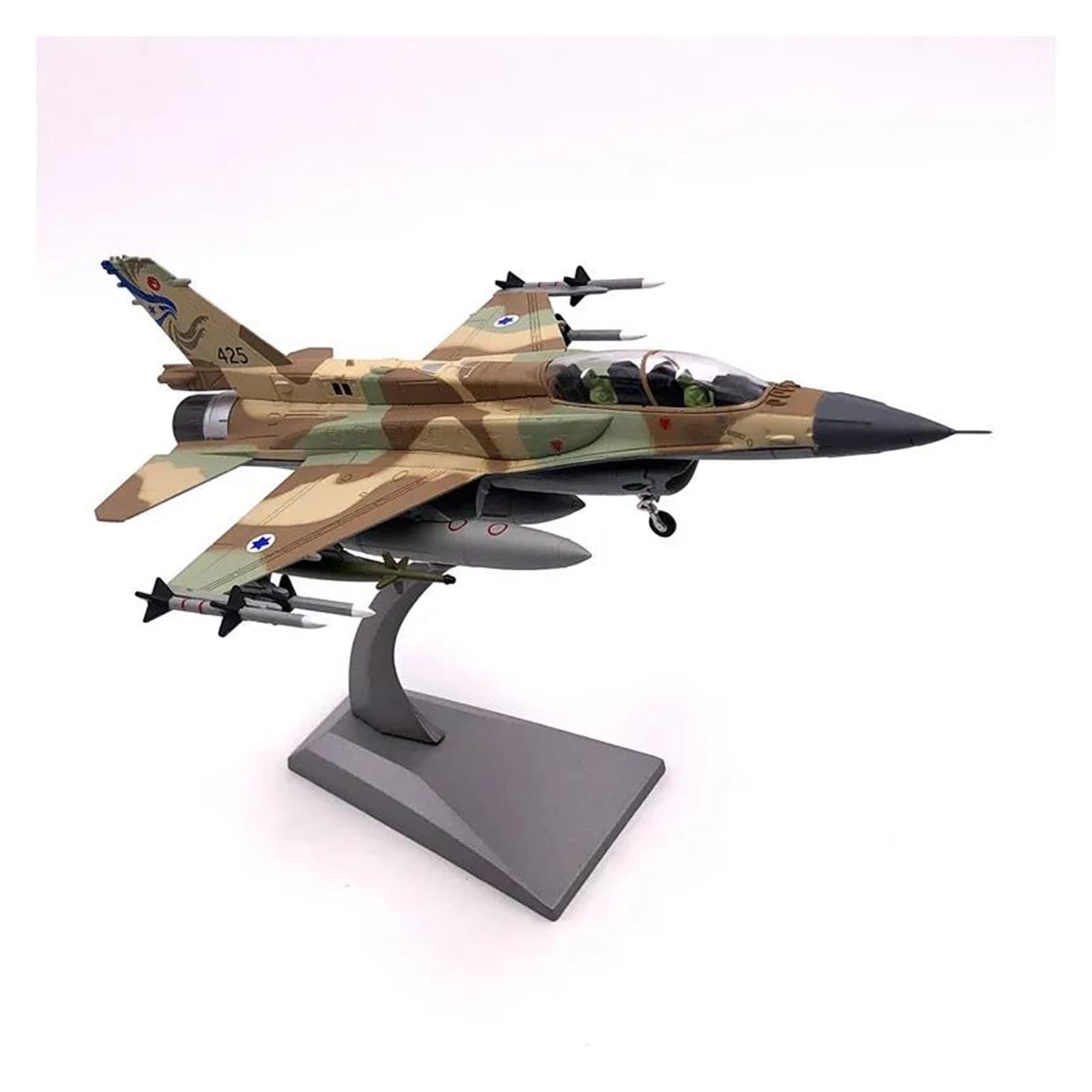 Modelo F16 a escala 1:72 replica de avion F-16I de aleacion fundida para coleccion