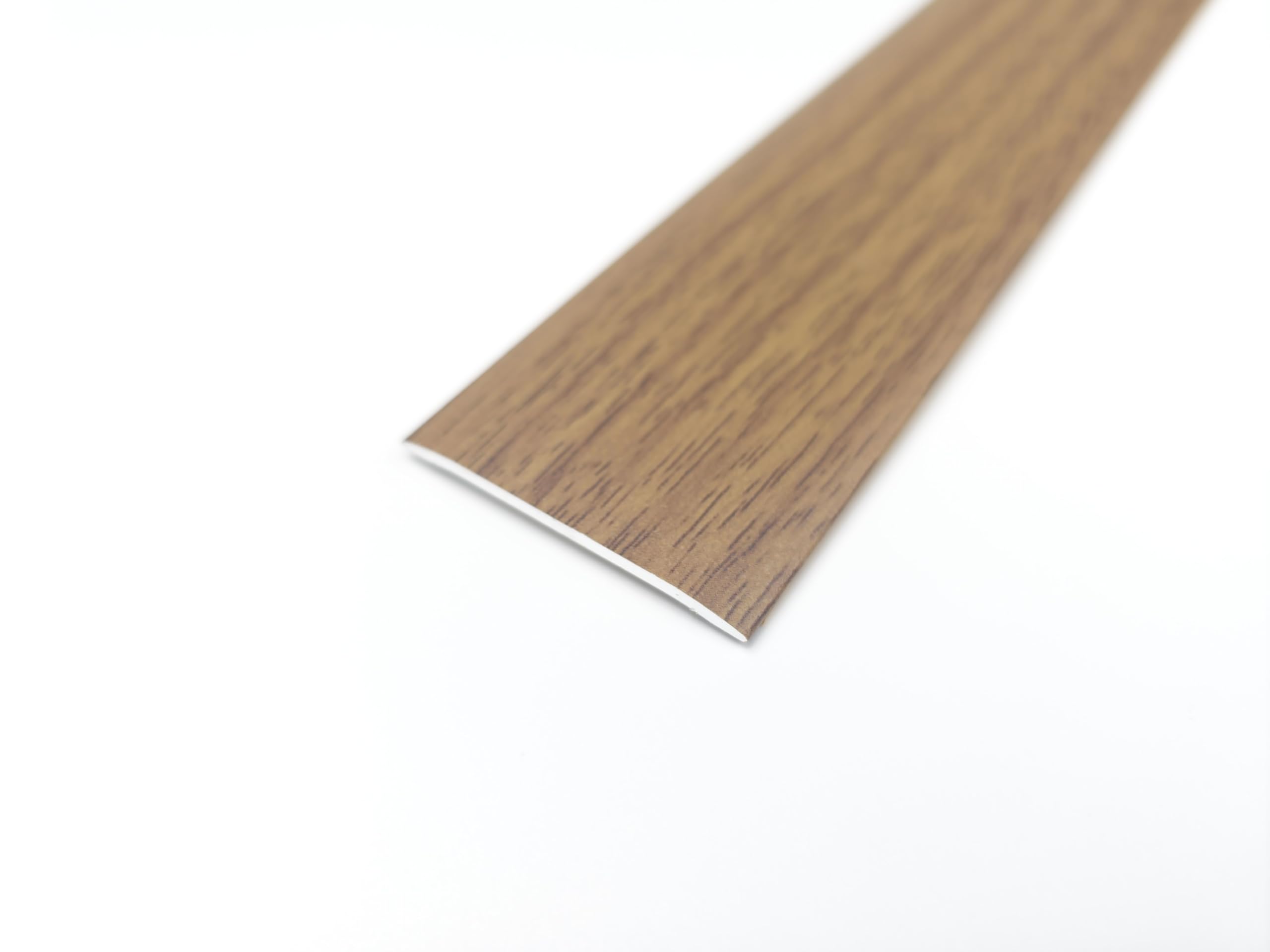 Flat Self-Adhesive Vinyl Door Bar | Cover Trim - 900mm | 37mm Wide Transition Strip | Easy Install Threshold Trim for LVT, Vinyl, Laminate, Wood & Tile Flooring | Durable Finish (Dark Oak)