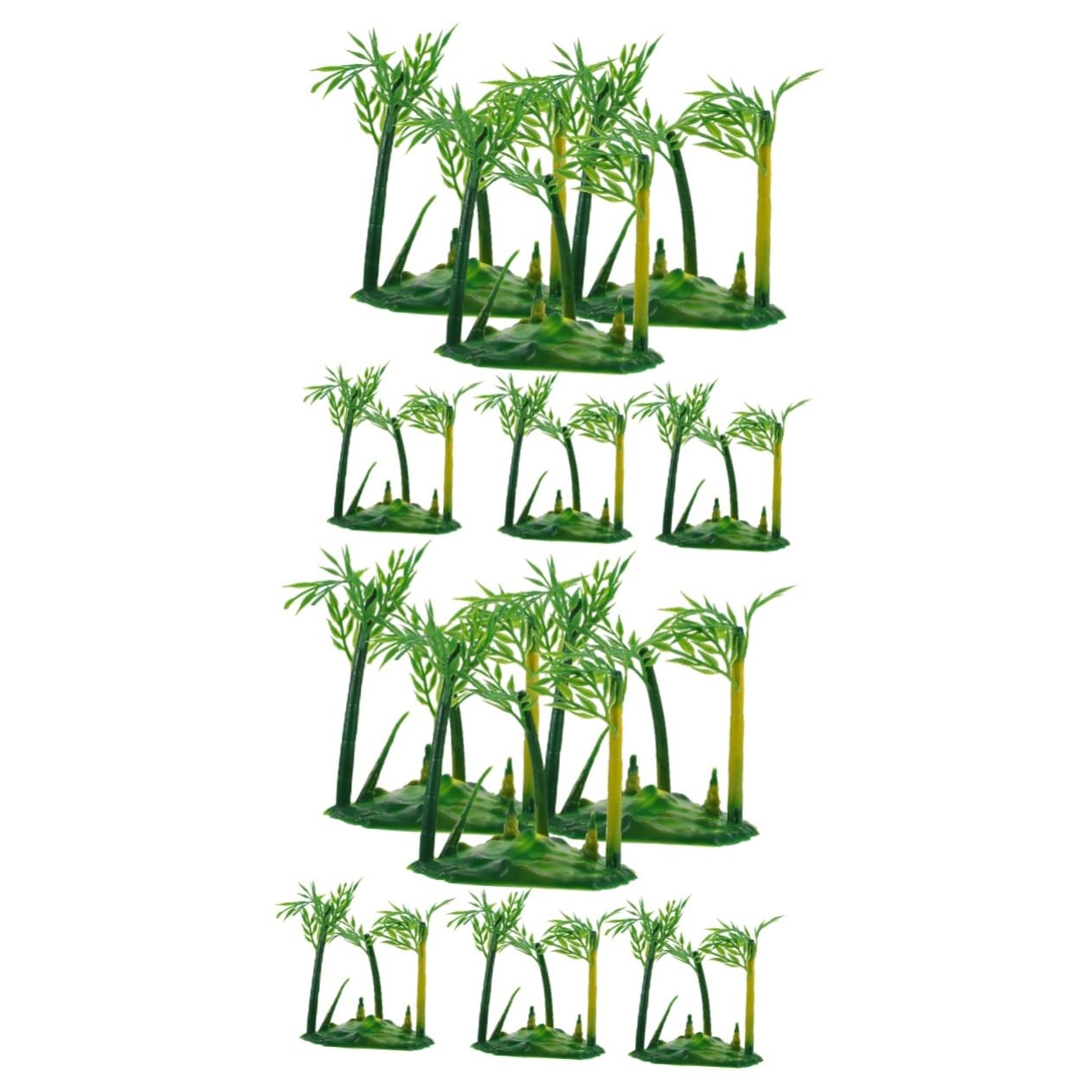 FOMIYES 12 Pcs Plant Model Office Decore The Office Decor Bamboo Tree Decoration Bonsai Model Astetic Room Decor Indoor Bonsai Artificial Bamboo Tree Model Faux Bamboo Tree Figurine Cake