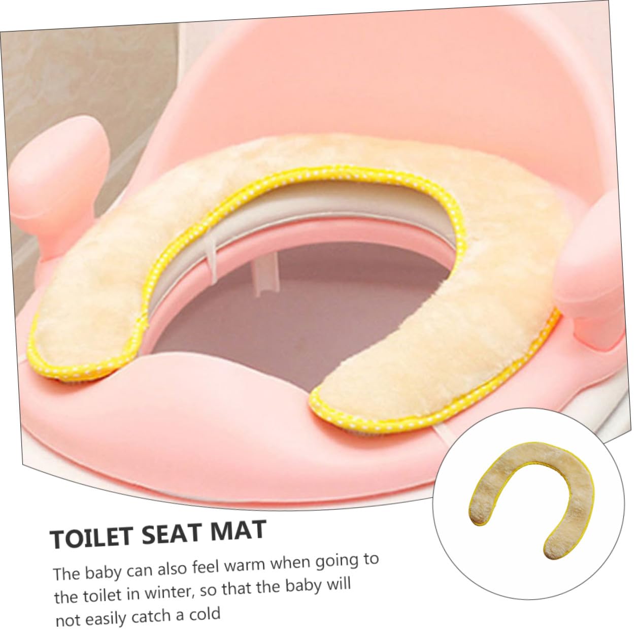 2pcs Toilet Seat Pads Soft Cushioned Toilet Trainer Rings Warm Comfortable for Independent Potty Training